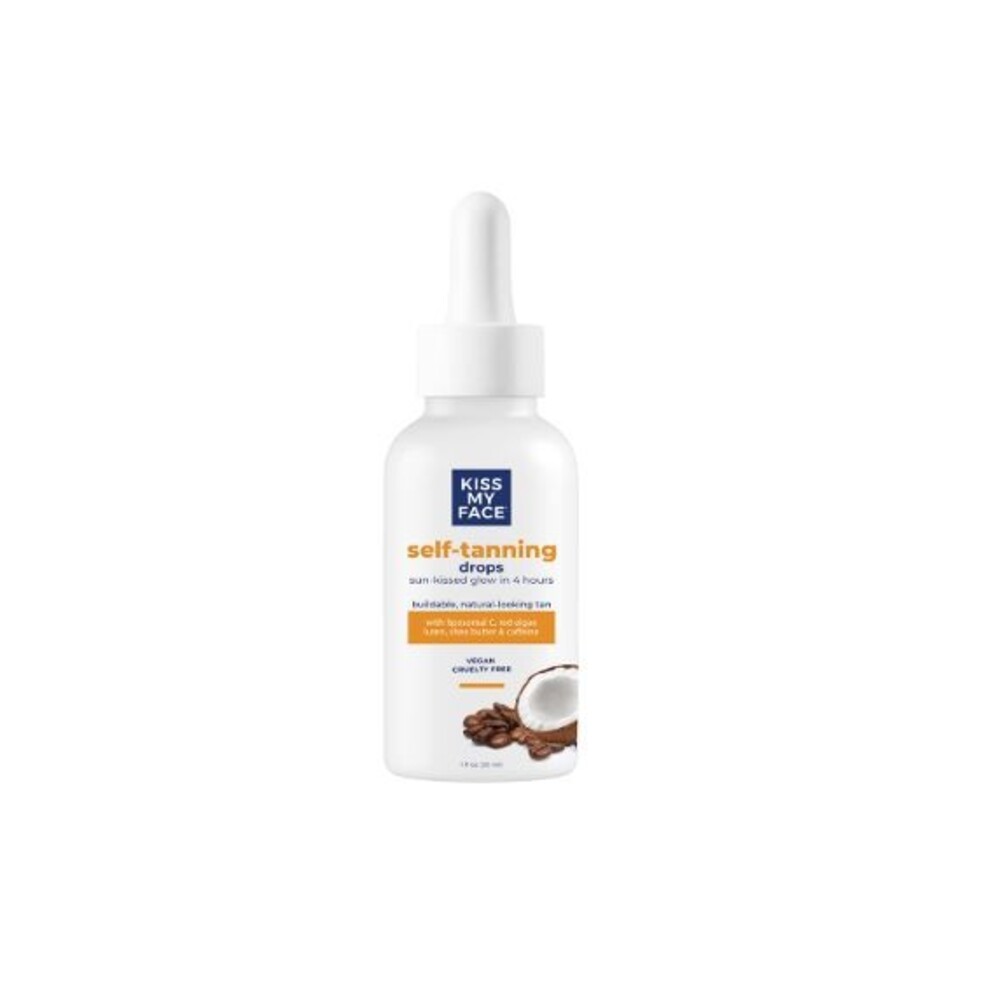 Kiss My Face Sunless Self-Tanning Drops Nourishing Coconut Oil And Chia Seed 1Oz
